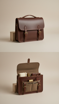 Deep umber classic satchel
